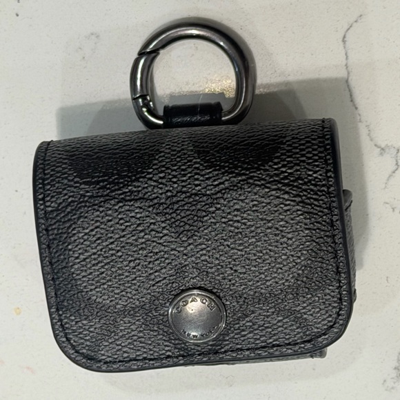 Coach Black Textured earpod Holder - Picture 1 of 5